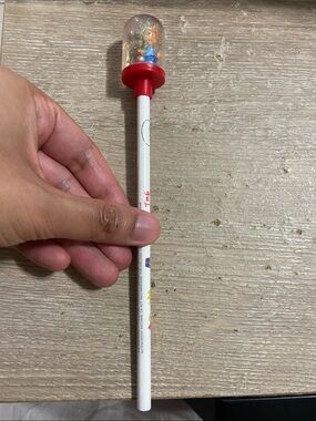Vintage 1990 The Simpsons Glitter Bart w/ Skateboard Bubble Top Novelty Pencil